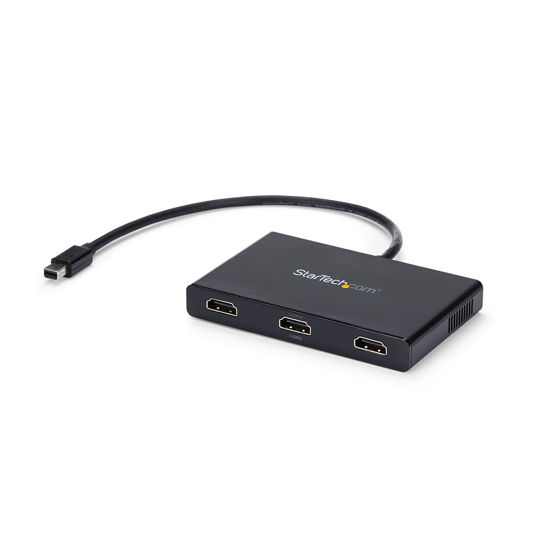 StarTech MSTMDP123HD 3-Port Multi Monitor Adapter - Mini DisplayPort to HDMI MST Hub